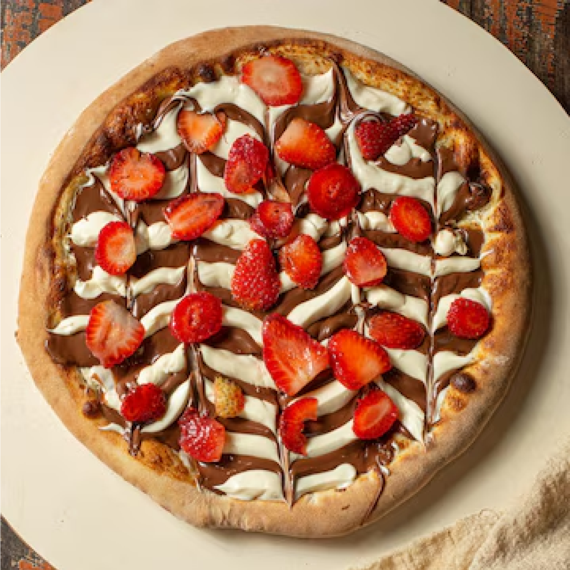 Pizza Doce Chocolate com Morango